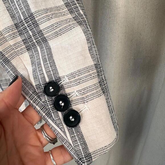 ZARA Plaid Double-Breasted Blazer | Oversized Check Jacket | 70s Revival Size S - Picture 7 of 16